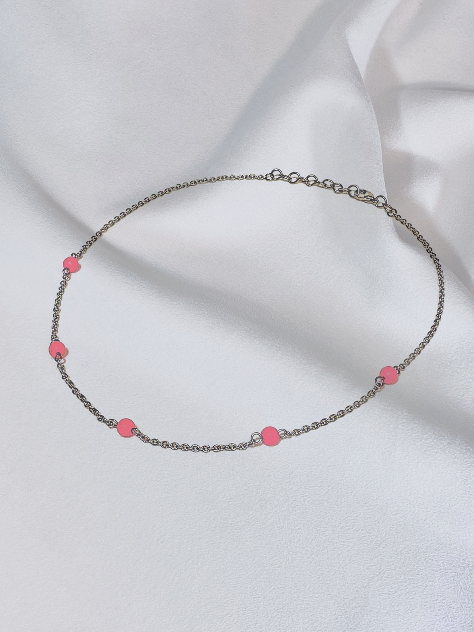 Pink fine necklace/Via